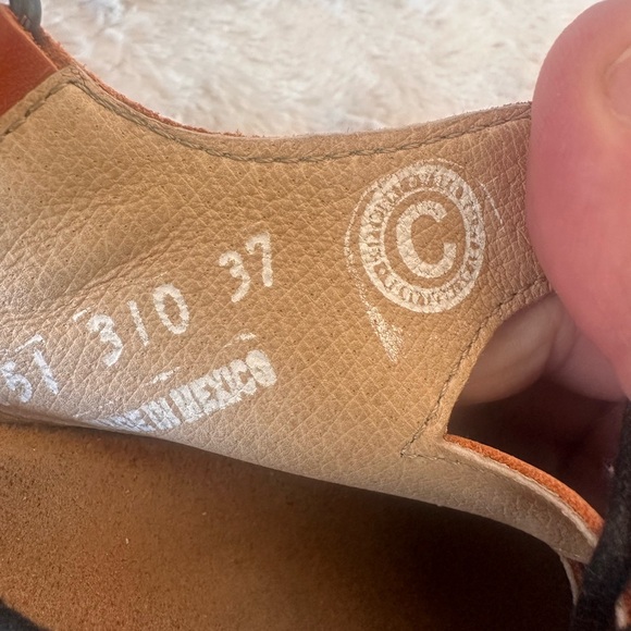 Wolky Orange Leather Women's Sandals - Picture 9 of 10